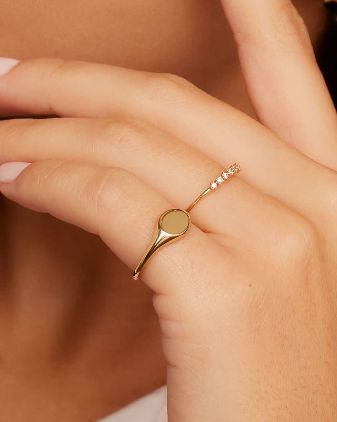 Sophisticated 14k Gold Signet Ring