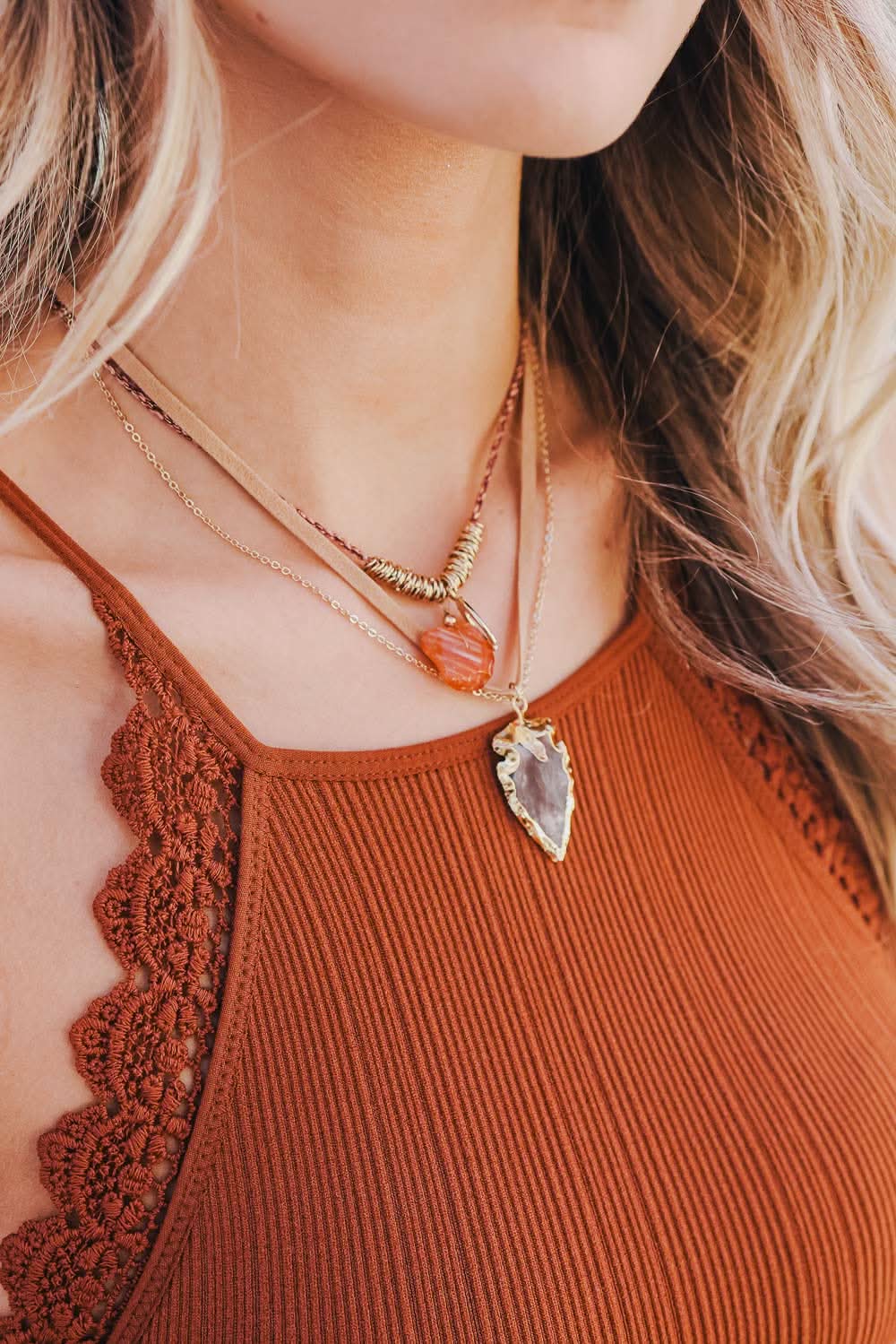 Exquisite Carnelian Gem Necklace