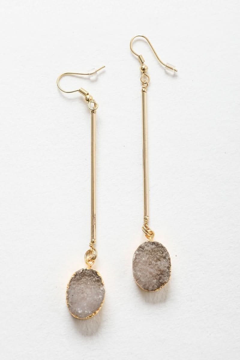 Sophisticated Gemstone Drop Earrings