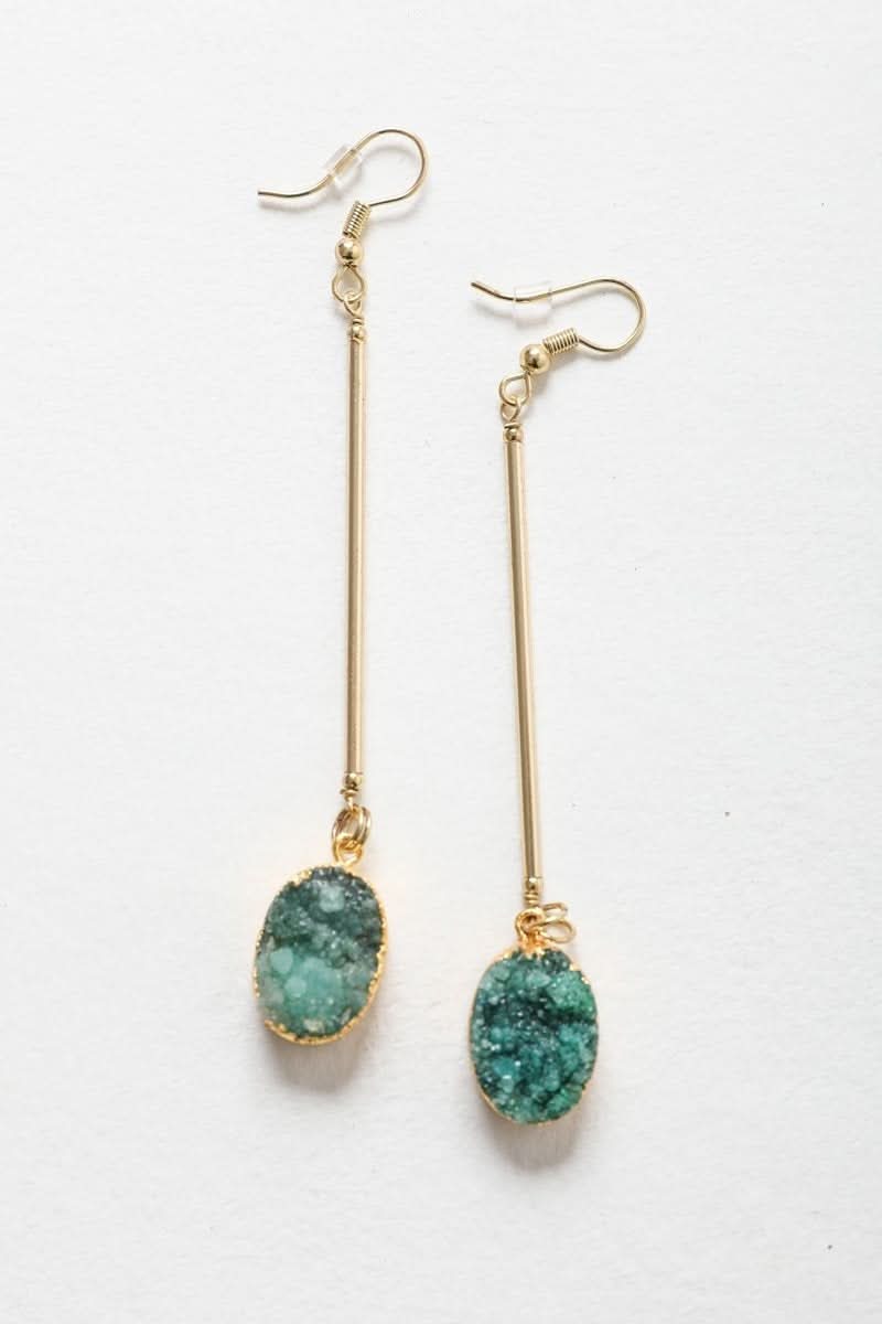 Sophisticated Gemstone Drop Earrings