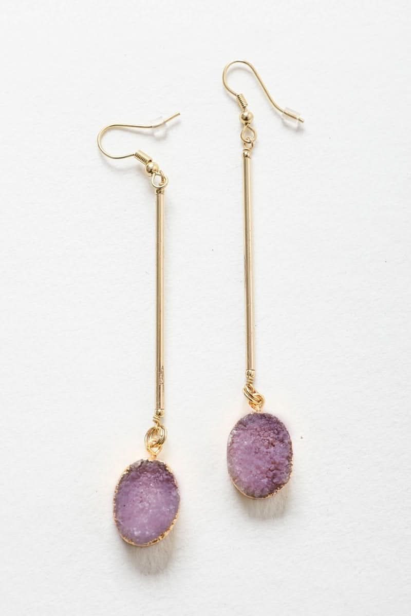 Sophisticated Gemstone Drop Earrings