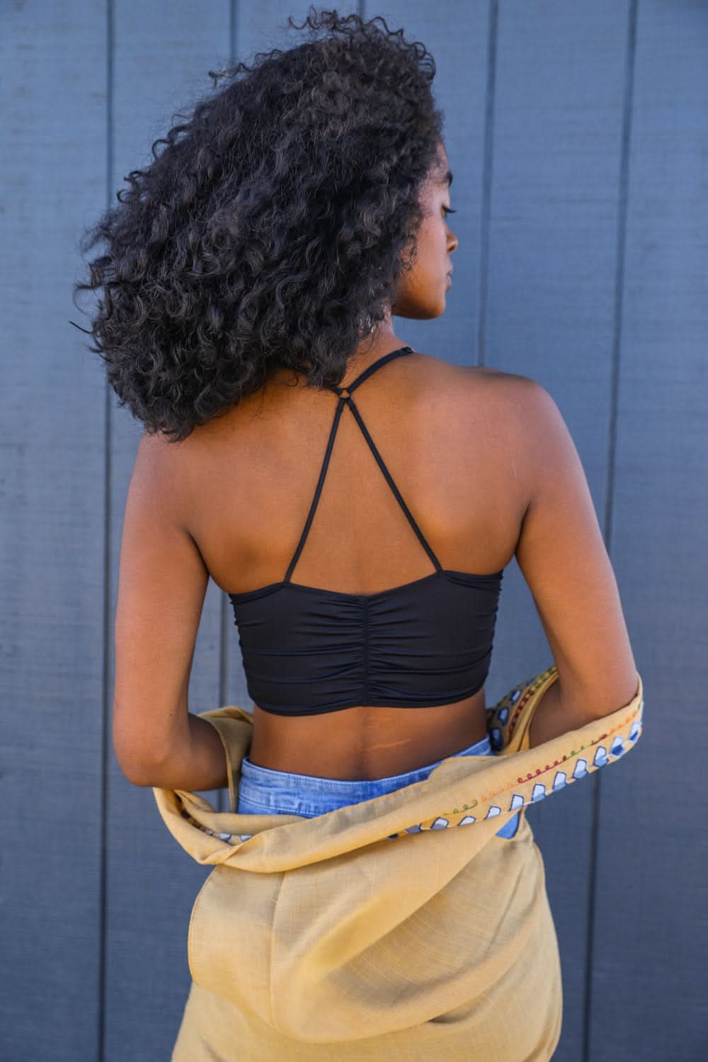 Elegant Ruched Bralette for Layering