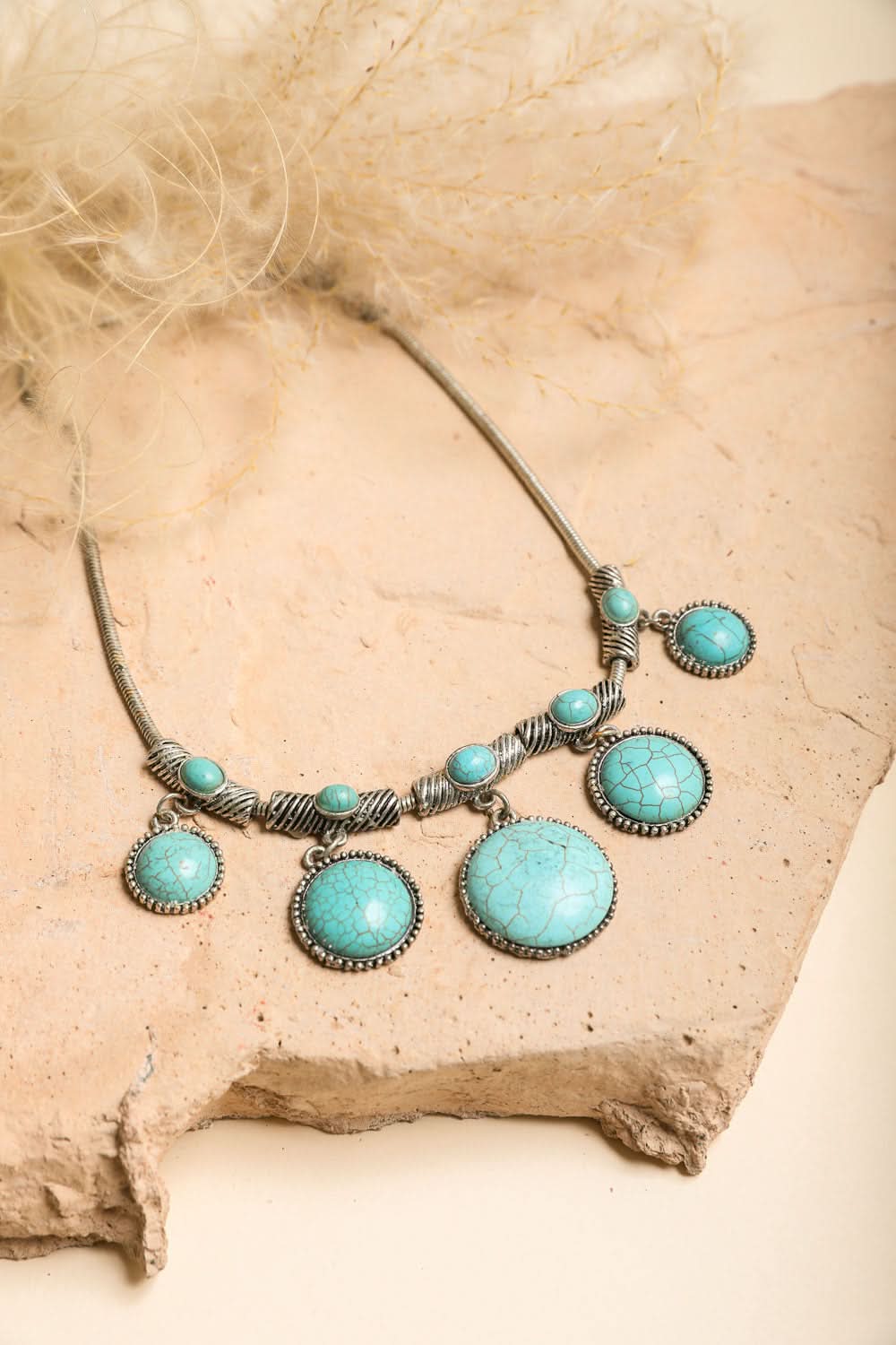 Elegant Turquoise Charm Necklace