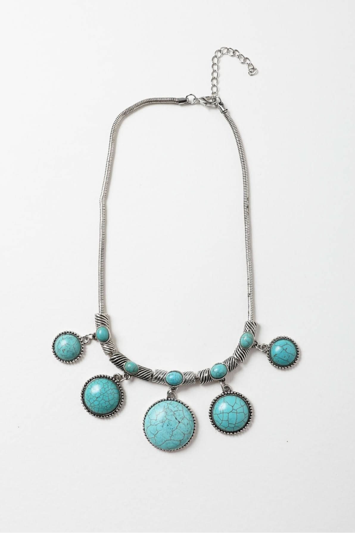 Elegant Turquoise Charm Necklace