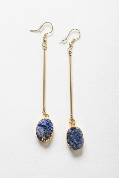 Sophisticated Gemstone Drop Earrings