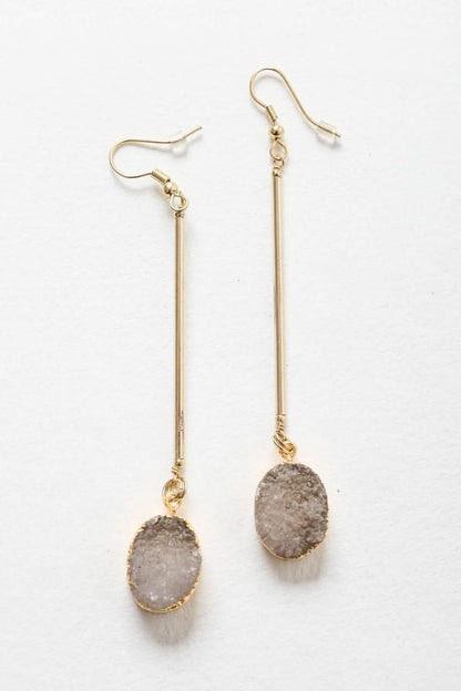 Sophisticated Gemstone Drop Earrings