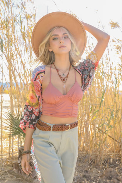 Elegant Ruched Bralette for Layering