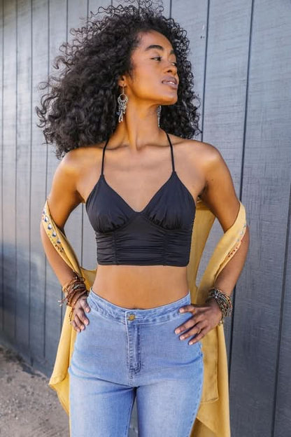 Elegant Ruched Bralette for Layering