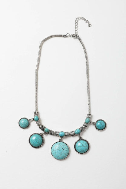 Elegant Turquoise Charm Necklace